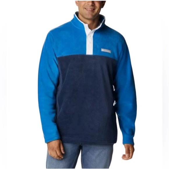 Columbia Steens Mountain Men’s Half-Snap Fleece Pullover Jacket Large - Picture 1 of 10
